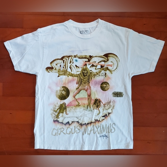Travis Scott Utopia Tour Skitzo Circus Maximus Graphic Tee Size L - Picture 1 of 5